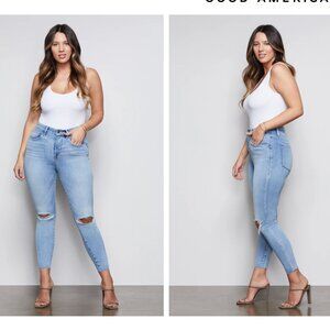 Good Waist Crop Raw Edge Skinny Jeans